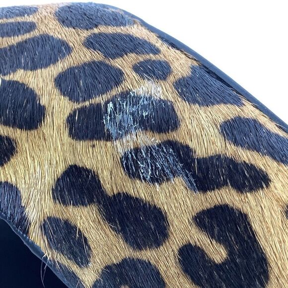 Sarto By FRANK SARTO A-Sarah Heel Calf Hair Cheetah Print Pointy Toe Brown SZ 8 - Picture 10 of 12